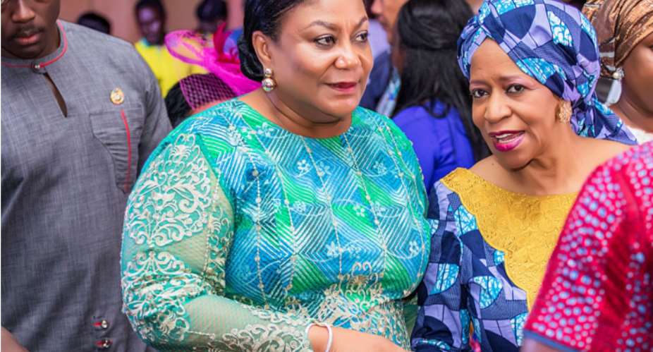 From L-R: Her Excellency, Mrs. Rebecca Akufo-Addo First Lady; Ambassador Dr. Erieka Bennett