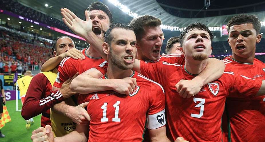 Wales celebrate Gareth Bale's equaliserImage credit: Getty Images