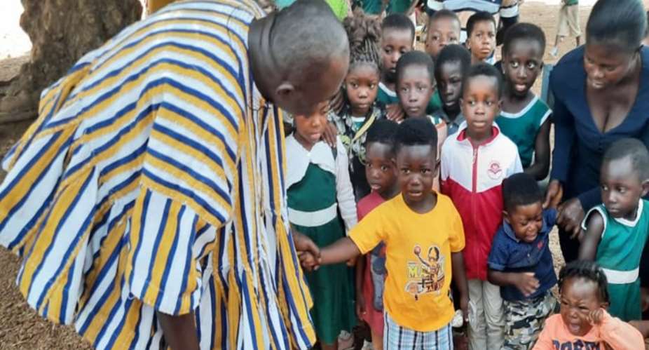 Dormaa East: DCE visits basic schools to mark my first day at school