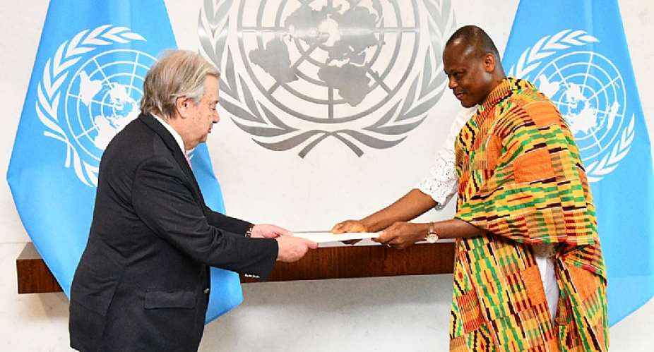 Samuel Yao Kumah and Secretary€General Antnio Guterres