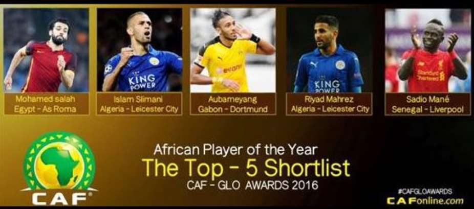 Ayew out as Mahrez, Aubameyang make CAF POTY shortlist