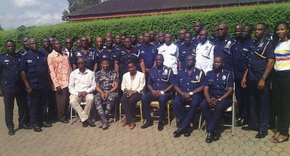 A group picture of the Police Officers at the workshop