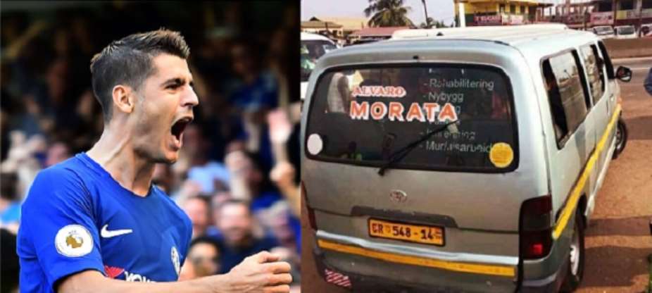 Alvaro Morata Retweets Random Van Bearing His Name In Ghana