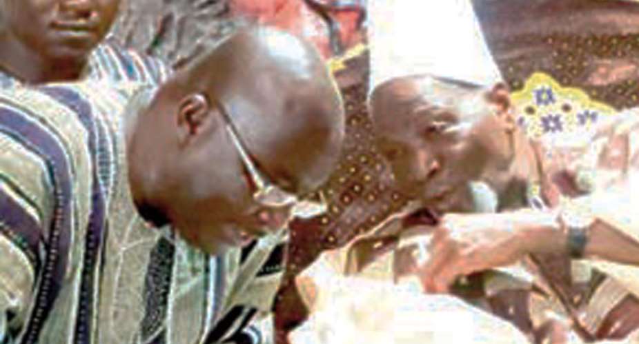 Dr. Bawumia conferring with Ya Na Abukari Mahama