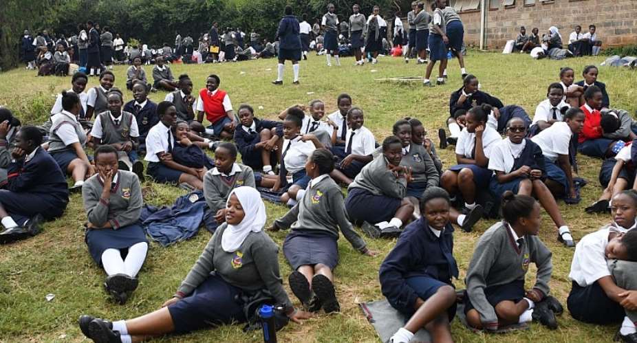 Students of St. Georgeamp;39;s Girlsamp;39; Secondary School in Nairobi.  - Source: Photo by Simon MainaAFP via Getty Images