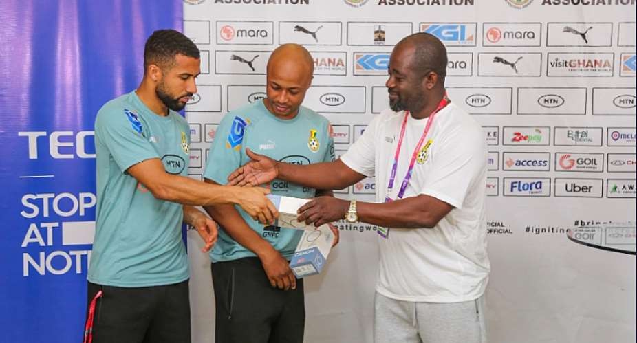 2022 World Cup: TECNO Mobile presents phones to Black Stars ahead of Portugal clash