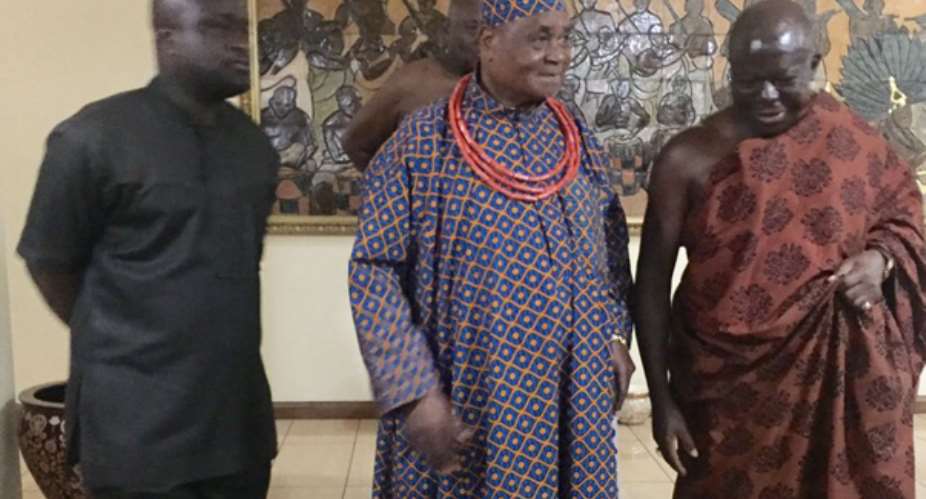 (From right) Otumfuo, Chief Igbinedion and Ing Nana Poku Agyeman
