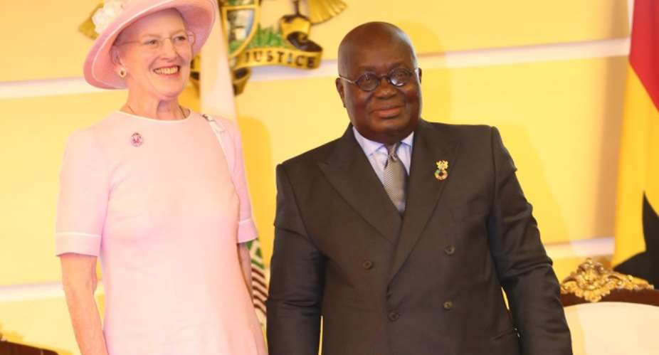 Her Majesty, Queen Magareth 11 with President Nana Addo