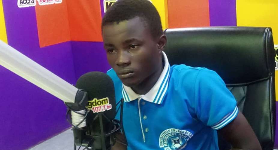 Brilliant SHS Graduate Thomas Amoani Scores 8As In WASSCE; Gets Scholarship From Kingdom FM