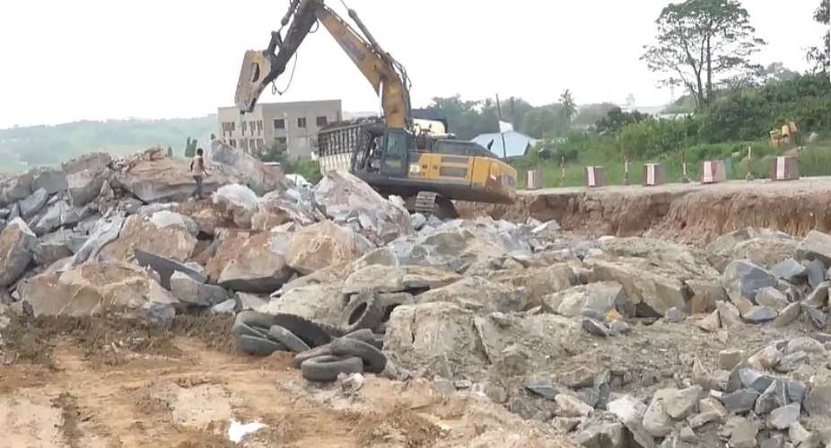 Kasoa-Winneba Highway project: Another blasting destroys properties at Dabenyin