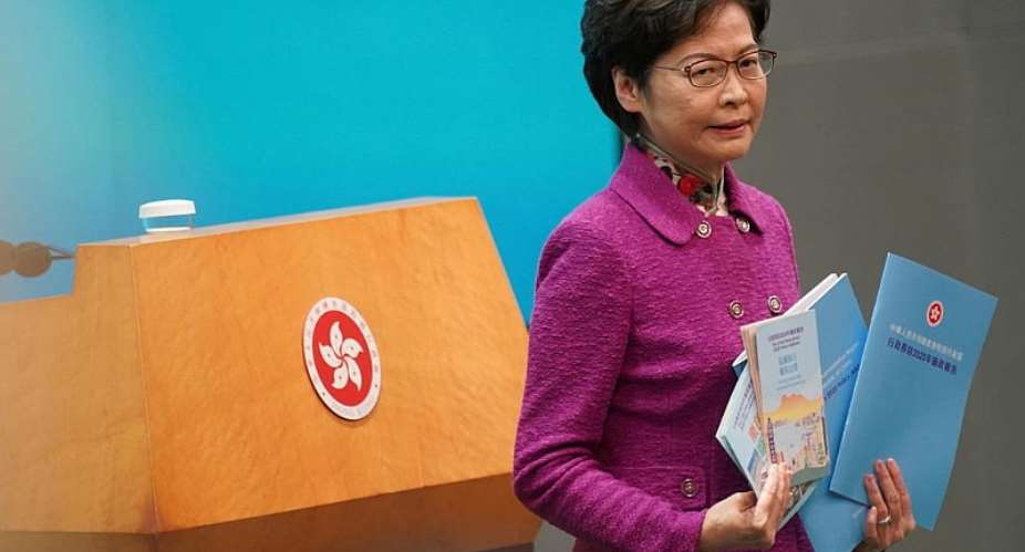 Hong Kong leader hails 'remarkably effective' security law