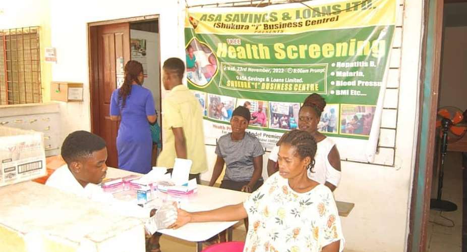 ASA Savings and Loans Ltd organises free health screening exercise for clients at Shukura and Mataheko