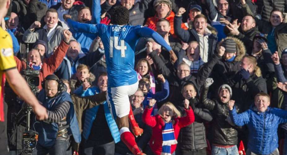 Ghana forward Joe Dodoo hits stunning brace to power Rangers to victory in Scottish Premiership