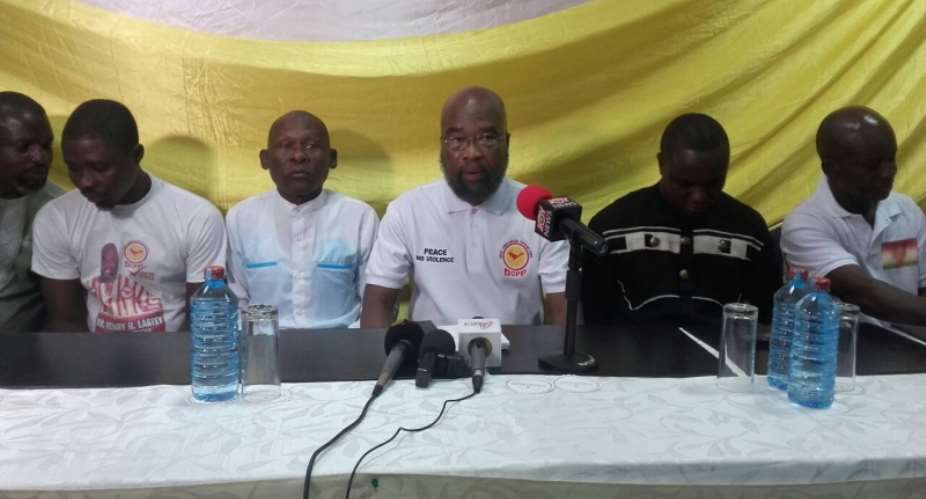 Dr. Lartey and his executives at the press conference