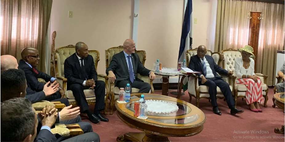 CAF And FIFA Delegation Visit Lesotho Football Association