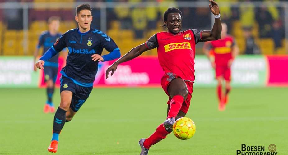 Ghanaian winger Ernest Asante on target for Nordsjaelland in Danish top-flight