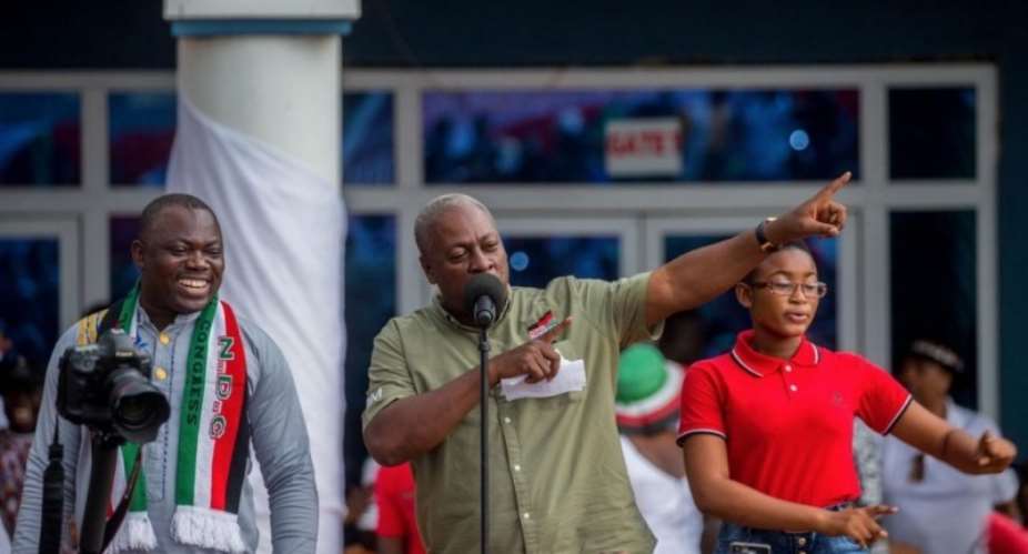 President John Mensah on the campaign trail