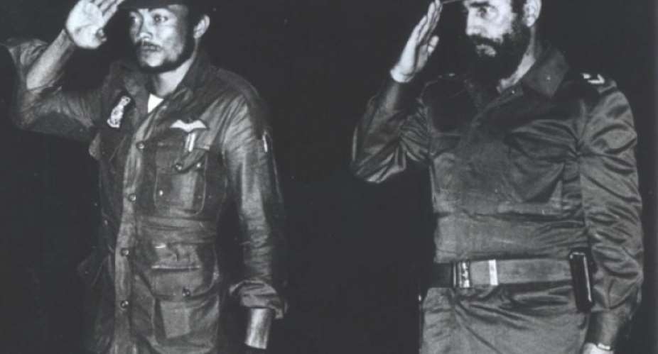 Former President Rawlings and late Fidel Castro