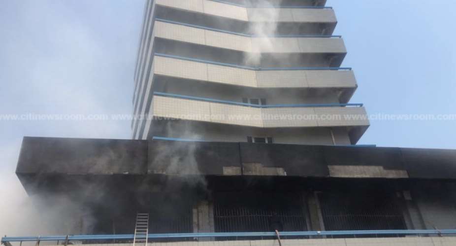 UPDATE: Fire Service Respond To Fire At GCB Bank Makola