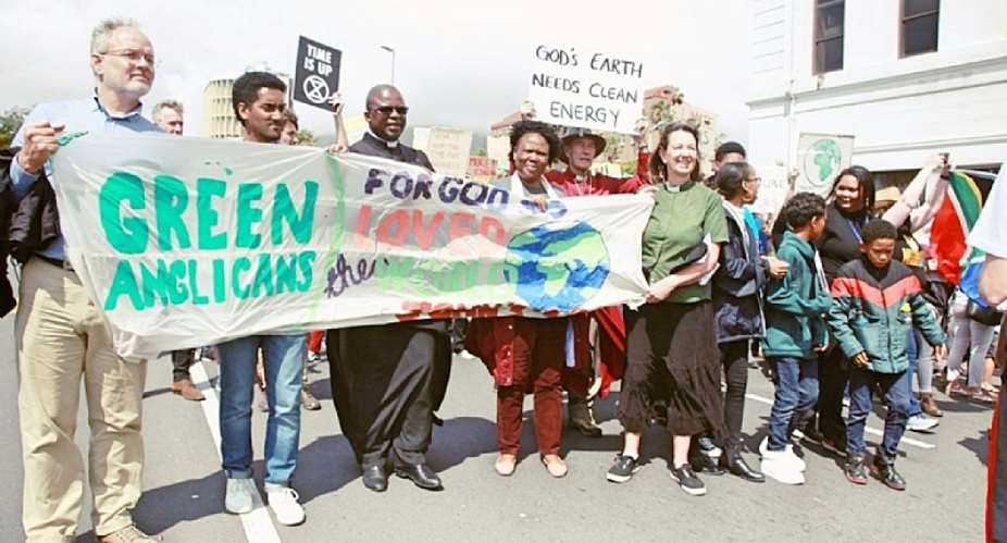 Green Anglicans at a Climate Justice March Cape Town.  - Source: