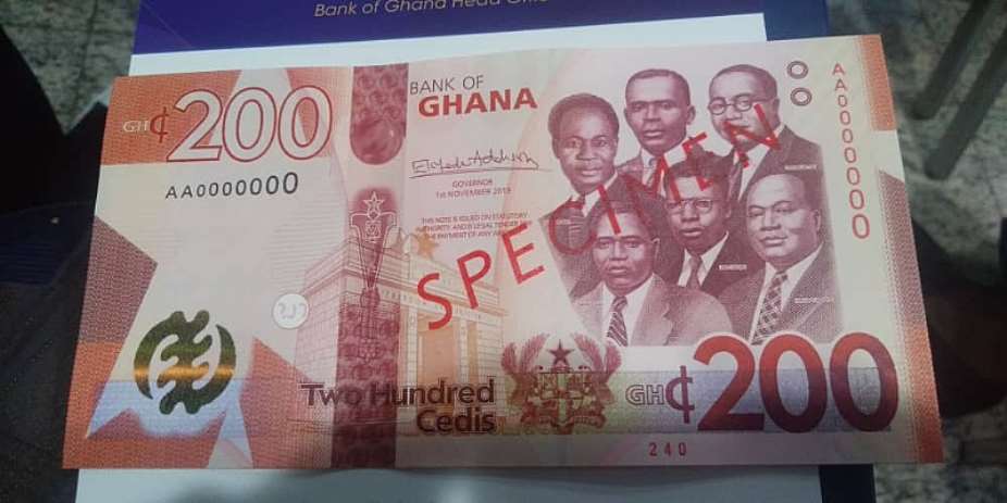 The new GH 100 banknote being introduced