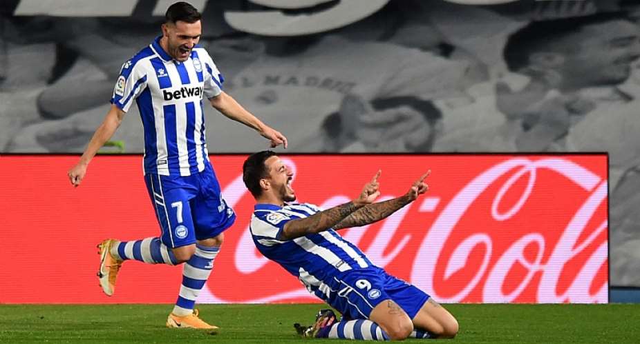 Alaves celebrate scoring against Real MadridImage credit: Getty Images