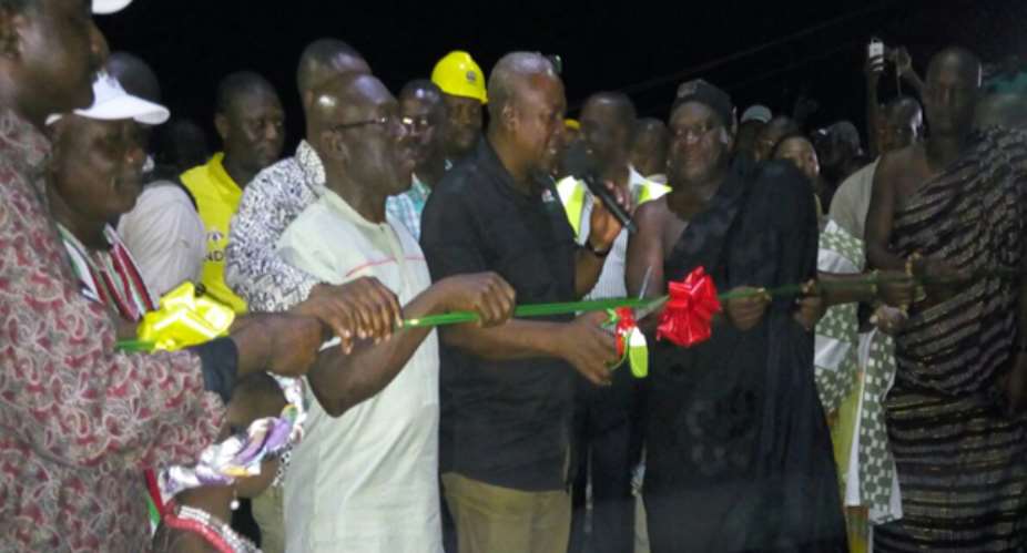 Nana Conduah commissioning the projects