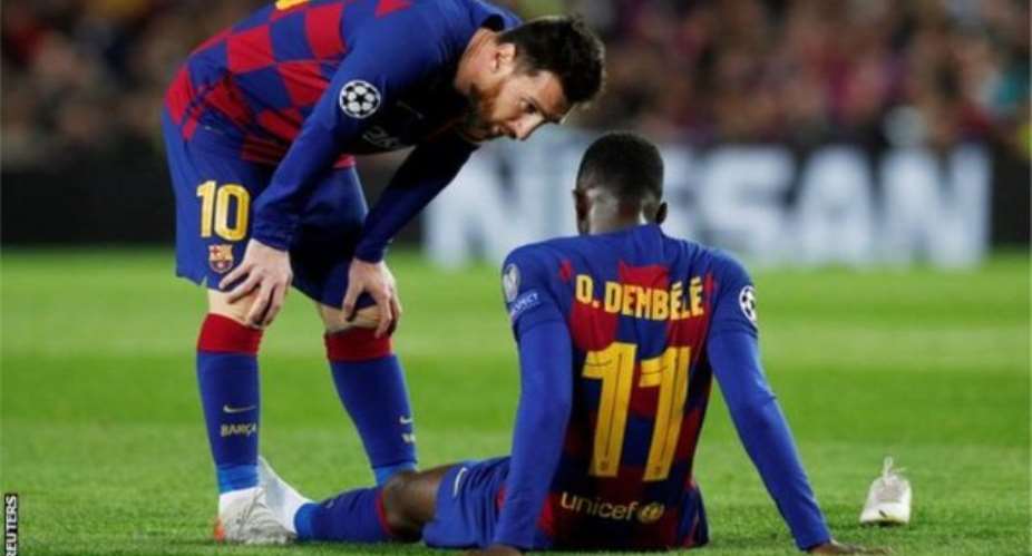 Ousmane Dembele: Barcelona Winger Out for 10 Weeks With Thigh Injury