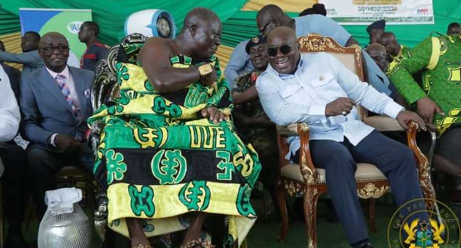 Otumfuo Osei Tutu II left in a chat with President Akufo-Addo