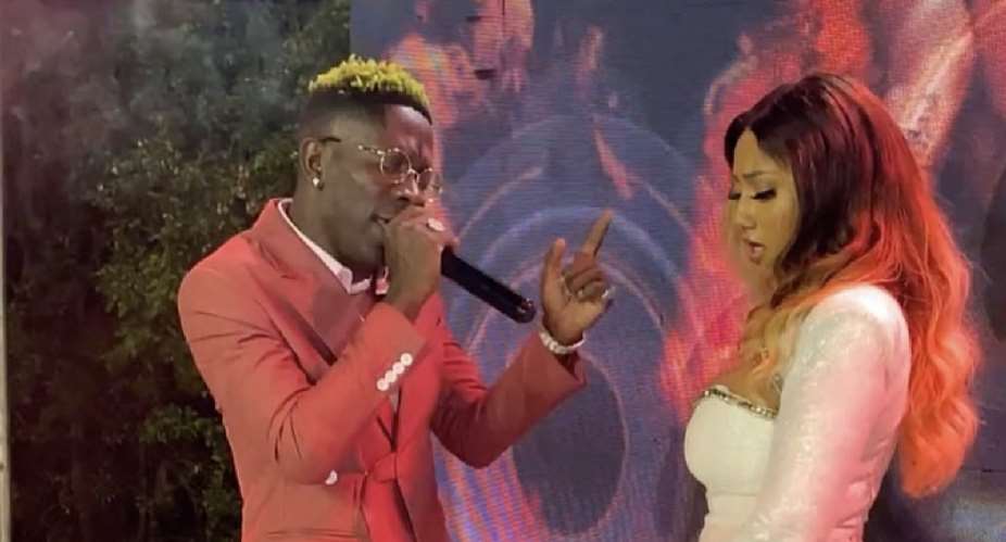 Watch how Shatta Wale performed for Hajia4Real at her music release party video