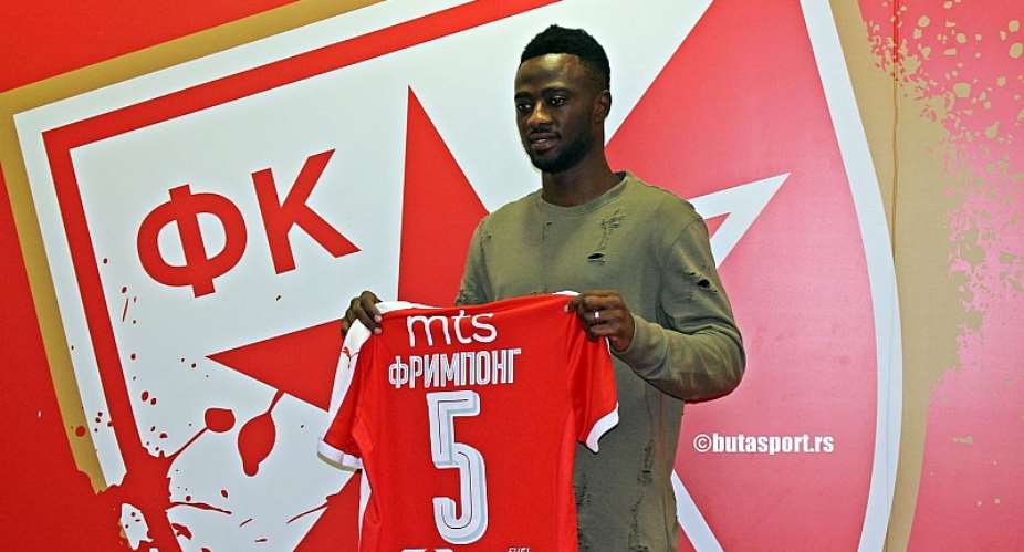 PHOTOS: Serbian giants Red Star Belgrade unveil new signing Akwasi Frimpong