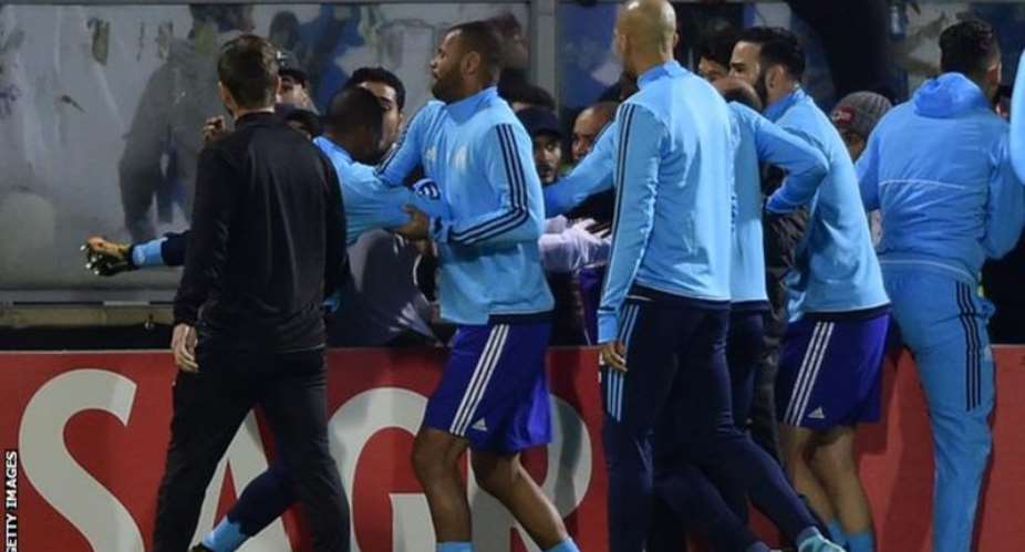 Evra Sent Off During Warm-Up For Kicking Own Team’s Fan Head