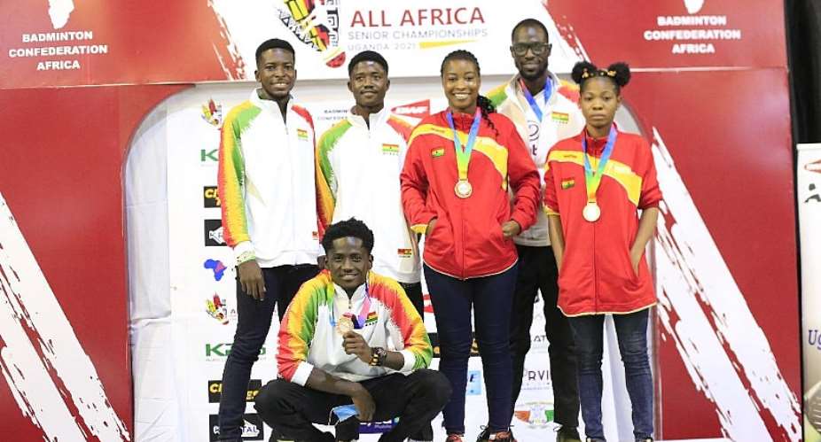 Ghana shines at 2021 African Badminton Championships at Kampala, Uganda