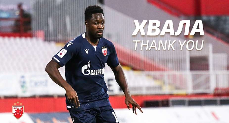 OFFICIAL: Ghana striker Richmond Boakye Yiadom part ways with Red Star Belgrade