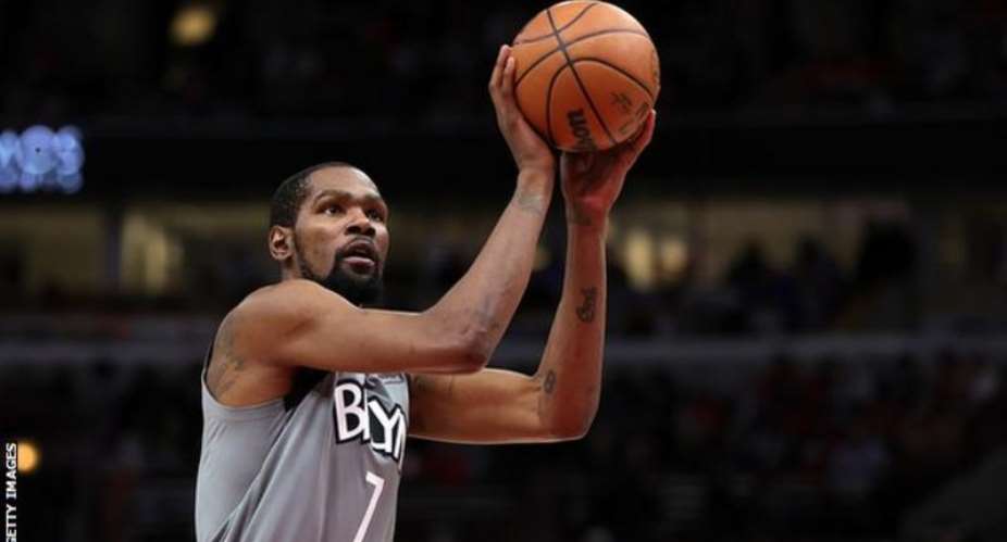 Kevin Durant scored a game-high 27 points for the Nets, who improved their road record to 15-4