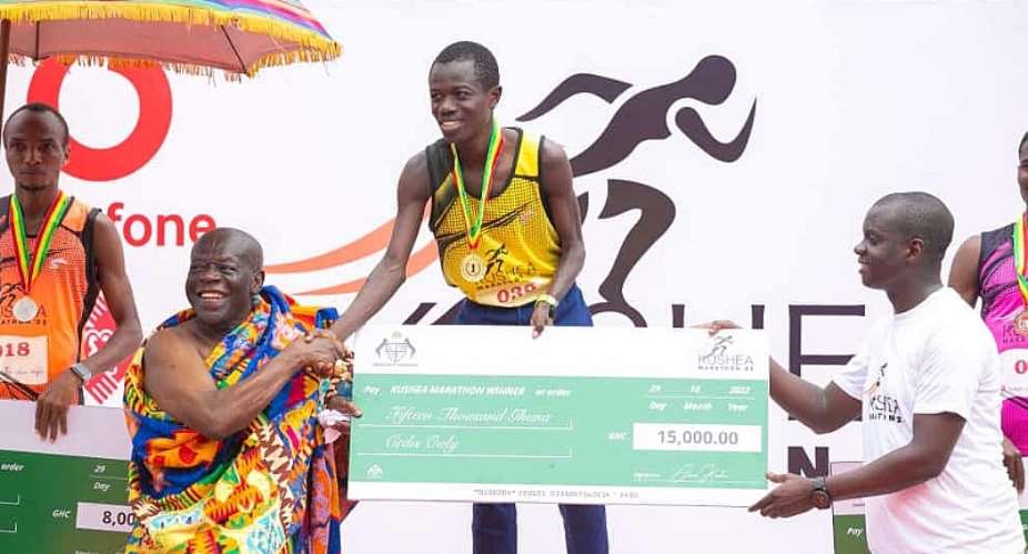 William Amponsah pockets GH15k after wining maiden Kushea Marathon