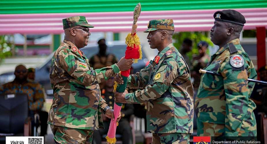 Major General Ayisi Amoah hands over authority at Military Southern Command