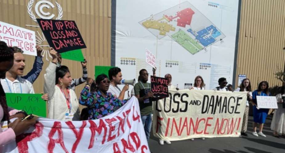 Youth activists protest demanding leaders to address their loss and damage responsibility