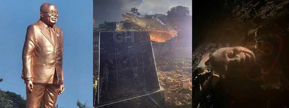 Akufo-Addos Statue Pulled Down, Vandalisim Is Not Activism
