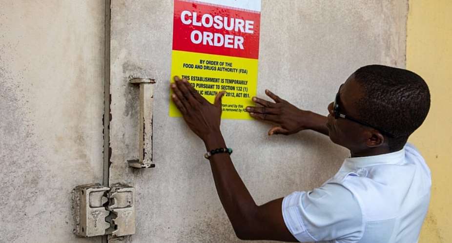 FDA shuts down unlicensed facilities in Tema