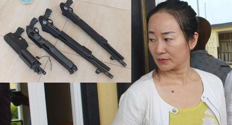 A Chinese Woman Caught for Doing Armed Robbery In Ghana