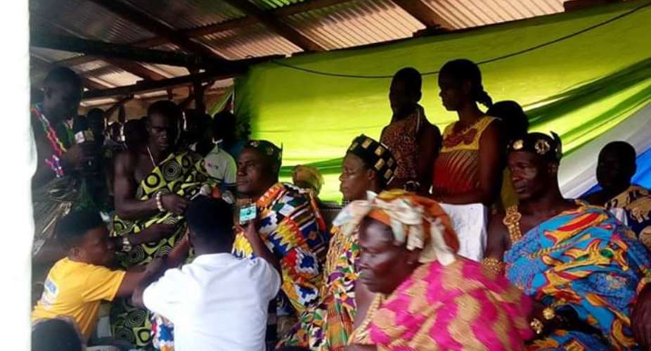 King Kaku Ackah III addressing the gathering