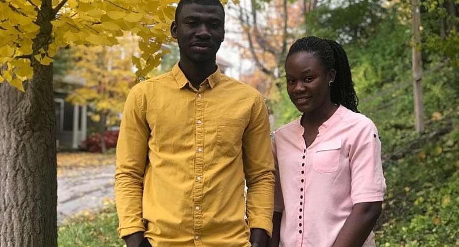 Scientists Dennis Baffuor Awuah and Abigail Akoto