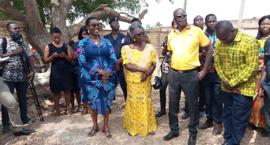 MTN Inspects Works On Dansoman Community Library Project