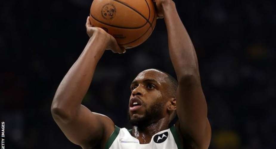 Khris Middleton scored 23 points, including five three-pointers for the Bucks