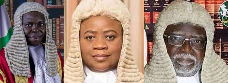 Justice Adumein, Justice Dongban-Mensem and CJN Ariwoola