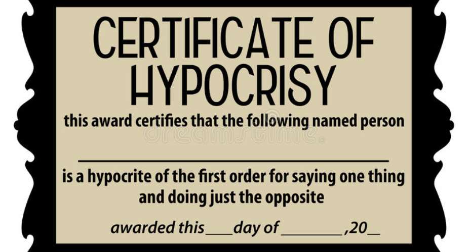A lot of Ghanaians are Deserving of a Certificate of Hypocrisy