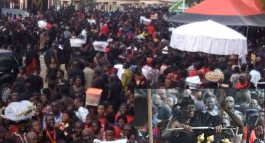 Thousands of mourners pour in for the funeral of the Asantehemaa