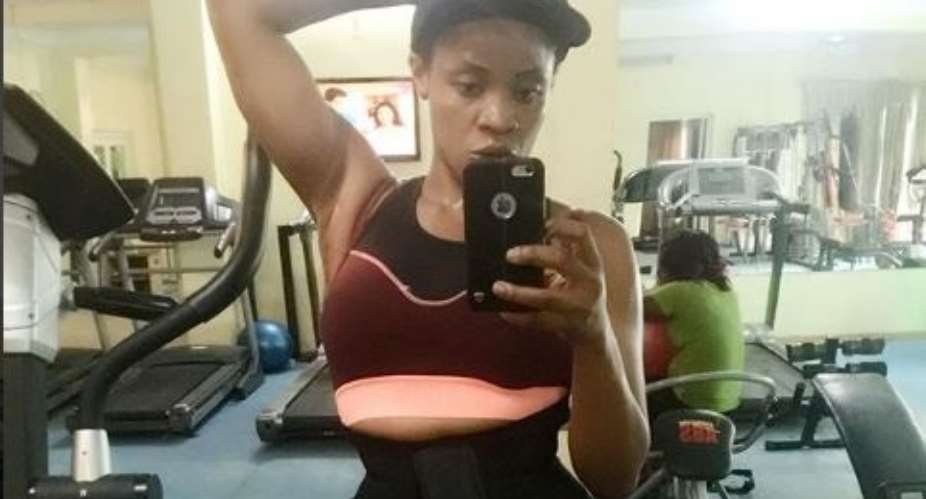 Actress, Uche Ogbodo Hits the Gym to Burn Festive Calories