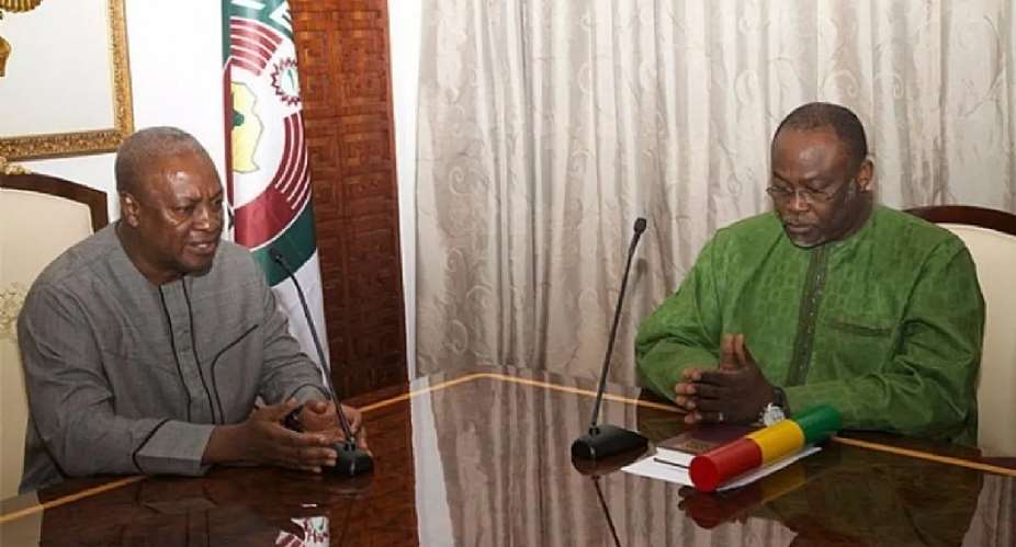 Former President John Mahama and Dr. Ekwow Spio-Garbrah